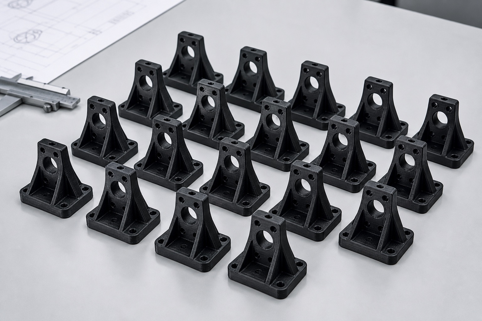 Небольшая партия одинаковых 3D-печатных деталей